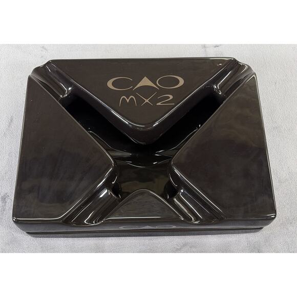 CAO Other - 2009 CAO MX2 Ceramic Cigar Ashtray, Tabletop, 10 in x 7.5 inches, Black Charity